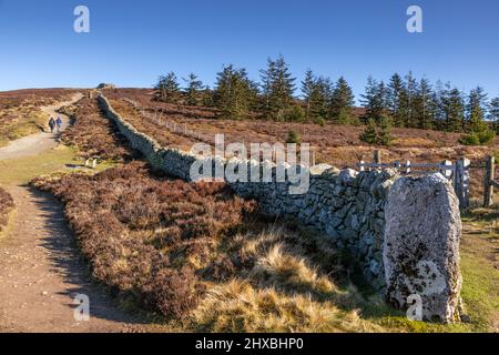 Jubilee Tower on Moel Famau in the Clwydian Range, North Wales Stock Photo