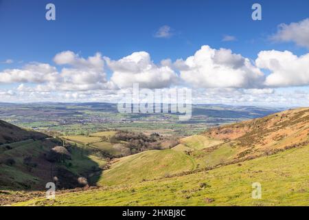 The market town of Ruthin in the Vale of Clwyd, North Wales Stock Photo