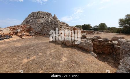 This photo was taken in The Cornia Nou talayots, Menorca, Balearic Islands, Spain. Stock Photo