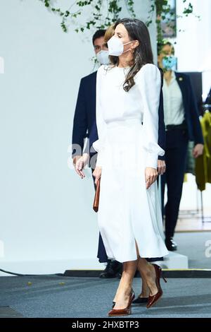 Madrid, Spain. 11th Mar, 2022. Madrid. Spain. 20220311,  Queen Letizia of Spain attends ‘75th Mercedes-Benz Fashion Week Madrid’ at IFEMA on March 11, 2022 in Madrid, Spain Credit: MPG/Alamy Live News Stock Photo