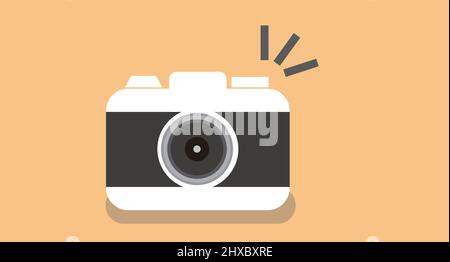 The moment you press the shutter of your camera. Editable vector. Stock Vector