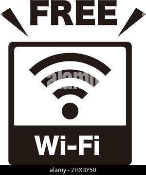 FREE Wi-Fi icon. Access point. It is a simple logo. Editable Vector. Stock Vector