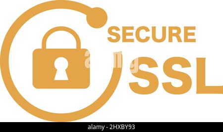 SSL is an important technology that supports the Web. It conveys security with simple vectors. Editable vector. Stock Vector