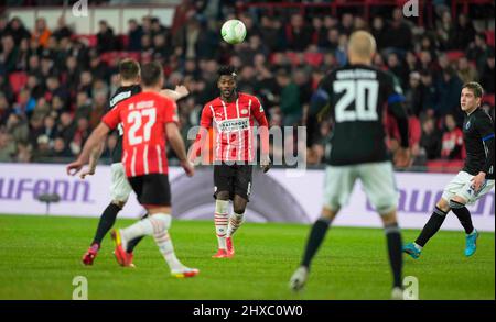 Philips Stadium, Eindhoven, Netherlands. 10th Mar, 2022. Ibrahim Sangaré of PSV Eindhoven shoots during PSV Eindhoven v FC KÃ¸benhavn, at Philips Stadium, Eindhoven, Netherlands. Kim Price/CSM/Alamy Live News Stock Photo