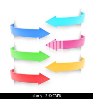 Round and round we go. Computer graphic of a collection of arrows on a white background. Stock Photo