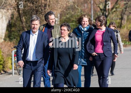 Kiel, 11. März 2022, Bundeswirtschaftsminister Dr. Robert Habeck zu Gesprächen bei Finanzministerin Monika Heinold in Kiel, Schleswig-Holstein Stock Photo