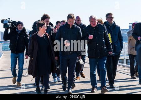 Kiel, 11. März 2022, Bundeswirtschaftsminister Dr. Robert Habeck zu Gesprächen bei Finanzministerin Monika Heinold in Kiel, Schleswig-Holstein Stock Photo