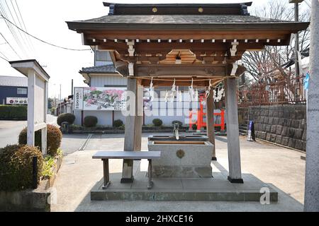 Musashidai Rokuten Shrine Saitama , Japan 1752 Oto, Iwatsukiku, Saitama 339-0014 Saitama Prefecture 武蔵第六天神社 Stock Photo