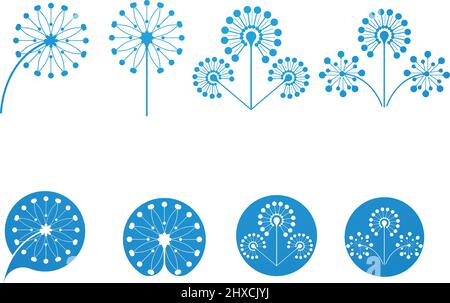 flower dandelion logo vector icon Stock Vector