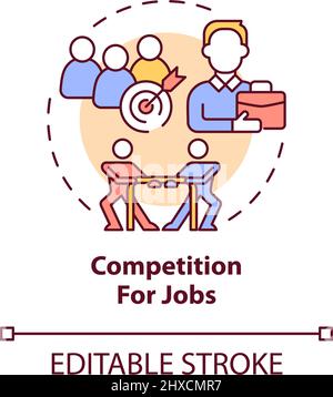 Competition for jobs concept icon Stock Vector
