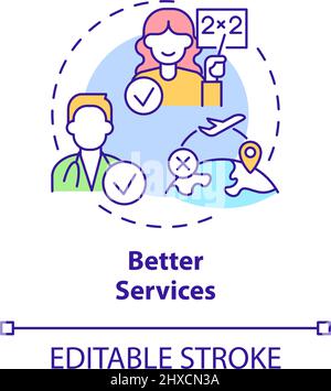 Better services concept icon Stock Vector