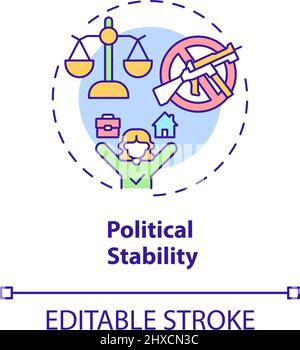 Political stability concept icon Stock Vector