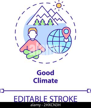 Good climate concept icon Stock Vector