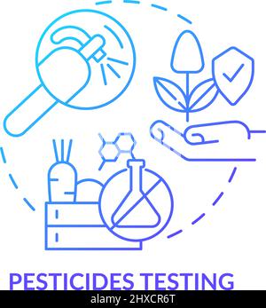 Pesticides testing blue gradient concept icon Stock Vector