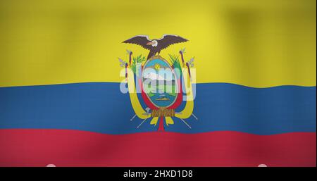 Image of moving flag of colombia waving Stock Photo