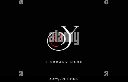 YO or OY Alphabet letters initial logo monogram Stock Vector