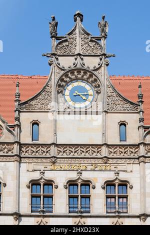 Eike von Repgow Justice Center, formerly the Old Post Office, Magdeburg, Saxony-Anhalt, Germany Stock Photo