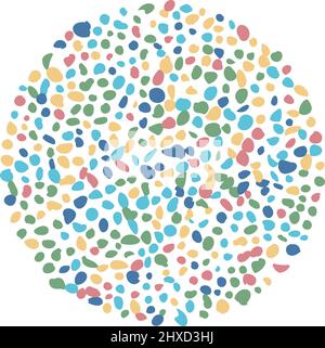 modern colorful handdrawn circular design element isolated on white background, vector illustration Stock Vector