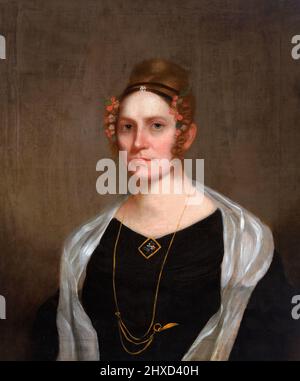 Portrait of the former First Lady and wife of Millard Fillmore, Abigail Fillmore (née Powers; 1798-1853), oil on canvas, c. 1840 Stock Photo