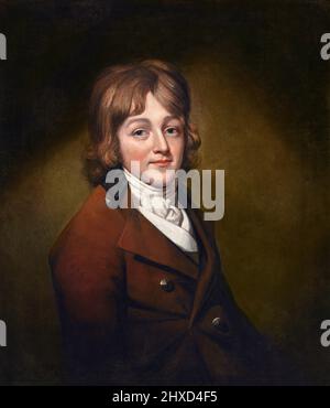 Francis Scott Key. Portrait of the American lawyer and amateur poet, Francis Scott Key (1779-1843) by Rembrandt Peale, oil on canvas, c. 1796. Key is most famous for having written the lyrics to the American national anthem 'The Star Spangled Banner'. Stock Photo