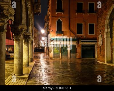 At the fish market near Rialto, Venice Stock Photo