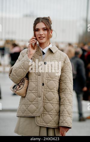 Street style, Zita d Hauteville arriving at Dior Fall-Winter 2022-2023 ...