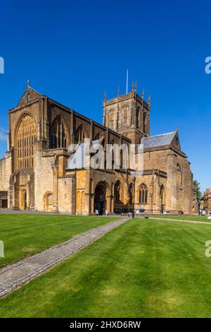 England, Dorset, Sherborne, Sherborne Abbey Stock Photo