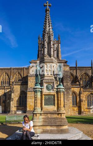 England, Dorset, Sherborne, Sherborne Abbey Stock Photo