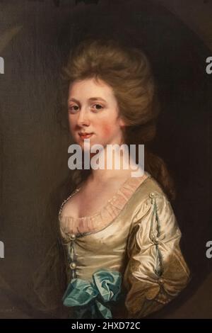 England, Dorset, Dorchester, Dorset Museum, Portrait of Rebecca Steward by Thomas Beach dated 1793 Stock Photo