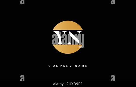 YN or NY Alphabet Letters Abstract Luxury Logo Monogram Stock Vector
