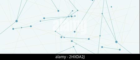 Vector connecting dots and lines and chemical abstract background Stock Vector