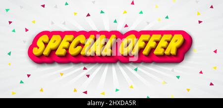 Special offer, vector editable illustration, offer banner Stock Vector