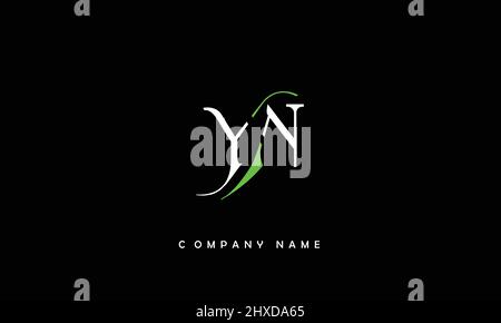 YN or NY Alphabet Letters Abstract Luxury Logo Monogram Stock Vector