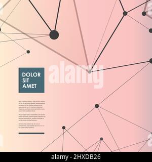 Modern design for web background and vector thin line pattern. Data technology element Stock Vector