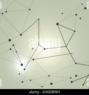 Abstract connect dots and lines Stock Vector