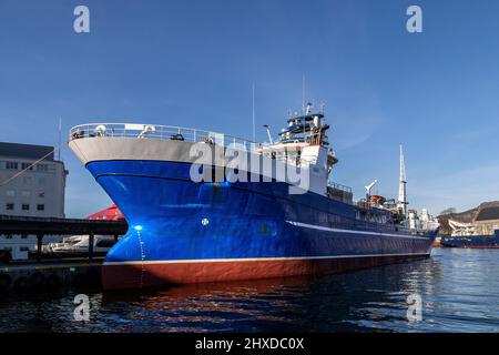 Aqua Kvaloy (Kvaløy), a service vessel for aqua, fish farming - at ...