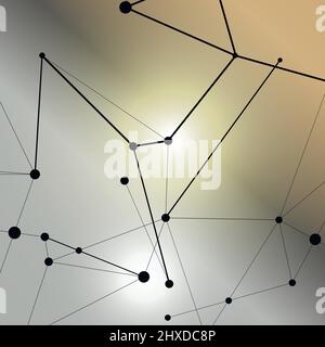 Abstract connect dots and lines Stock Vector