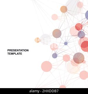 Abstract connection lines and dots for poster, cover and presentation. Vector illustration Stock Vector