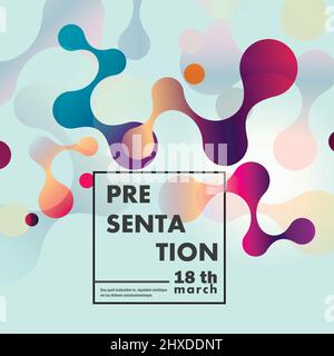 Vector futuristic design template with abstract fluid gradient connect shapes Stock Vector