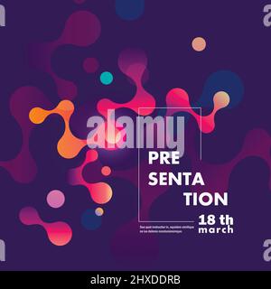 Abstract polygonal science background with connection dots and lines Stock Vector