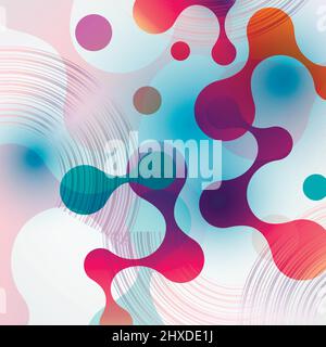Polygonal space background with connecting dots and lines Stock Vector