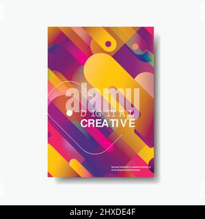 Abstract modern graphic elements with dynamical gradient shapes. Vector illustration Stock Vector