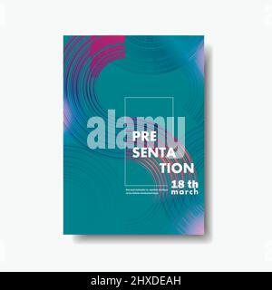 Modern design template and illustration in trendy bright gradient colors with abstract fluid shapes. Vector illustration Stock Vector