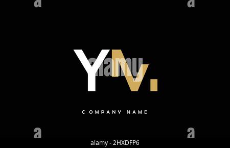 YM or my alphabets letters initial monogram Stock Vector