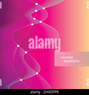 Vector illustration of northern lights background design template Stock Vector