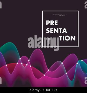Vector illustration with abstract color waves Stock Vector