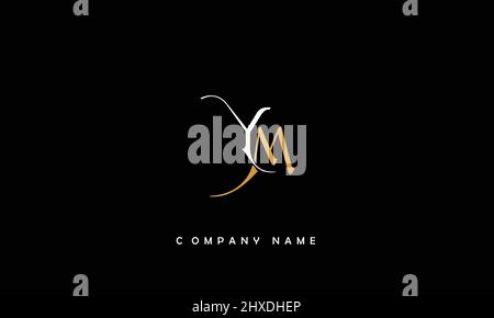 YM or my alphabets letters initial monogram Stock Vector