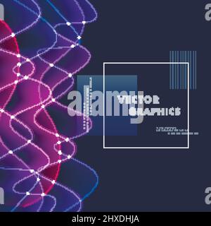 Vector illustration with abstract color waves Stock Vector