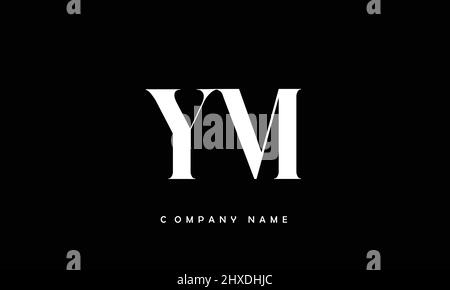YM or my alphabets letters initial monogram Stock Vector