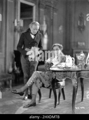 ALEC B. FRANCIS and JOHN BARRYMORE in BEAU BRUMMEL 1924  director HARRY BEAUMONT from play by Clyde Fitch Warner Bros. Stock Photo